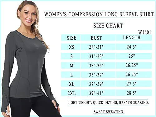 CADMUS Women's 3 Pack Running Compression Long Sleeve T Shirt, 1601: Grey, Pack of 1, Small