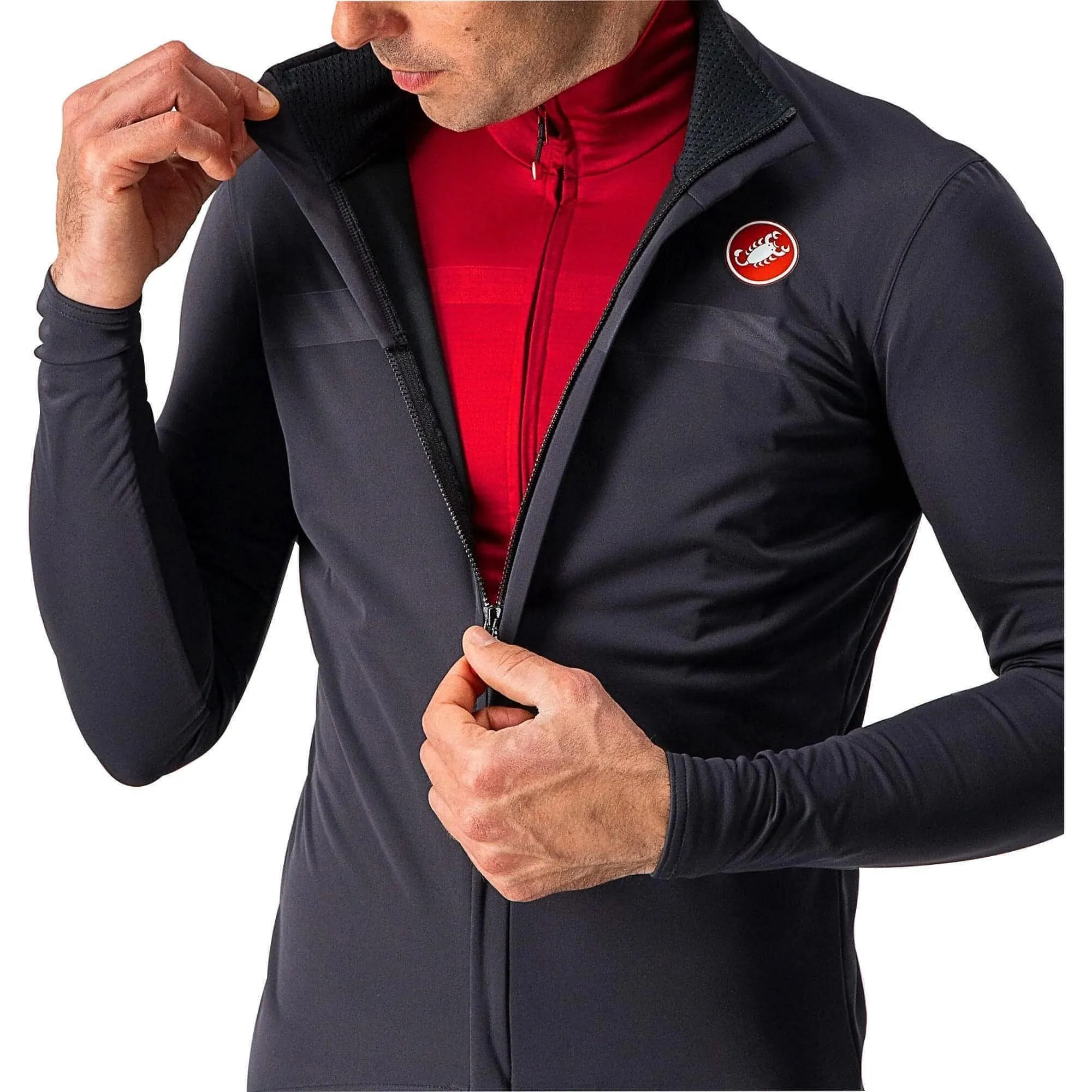 Castelli Goccia Waterproof Mens Cycling Jacket - Grey