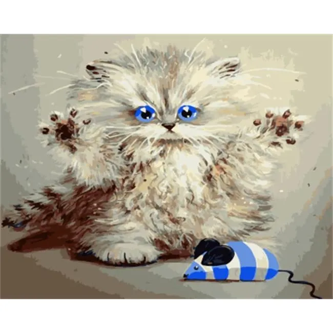 Catching Mouse – Canvastly DIY Paint By Numbers
