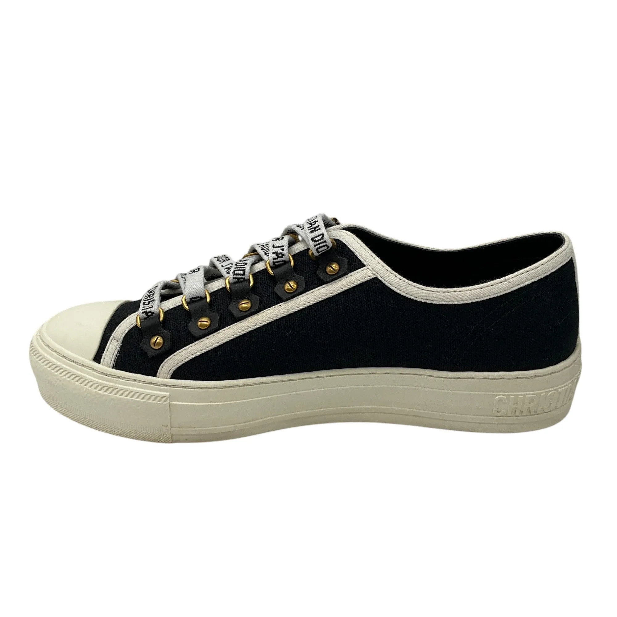 Christian Dior Black Cotton Canvas Walk'N'Dior Sneaker