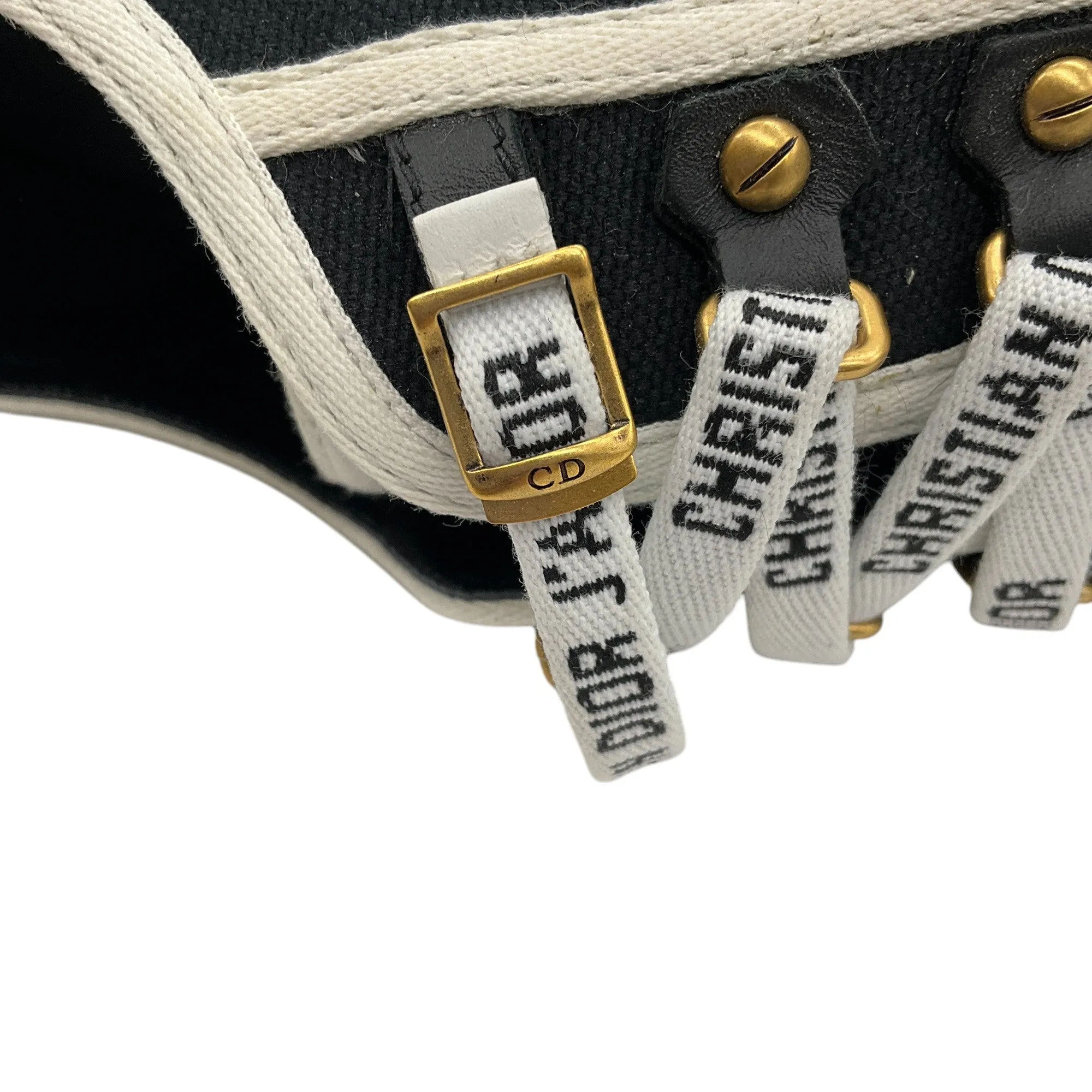 Christian Dior Black Cotton Canvas Walk'N'Dior Sneaker
