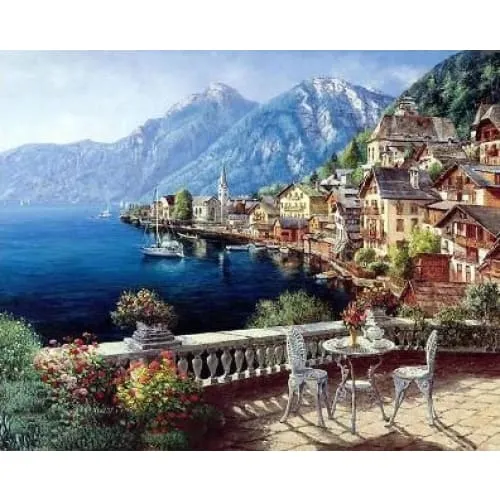 Coastal Town – Canvastly DIY Paint By Numbers