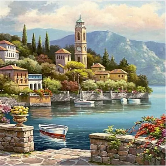 Coastal View - Canvastly DIY Paint By Numbers