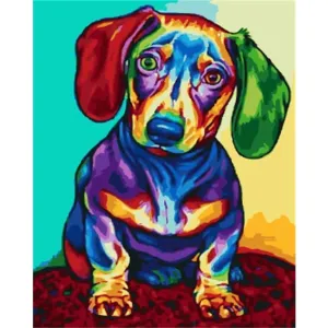 Colorful Dachshund – Canvastly DIY Paint By Numbers