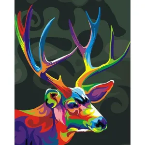 Colorful Deer - Canvastly DIY Paint By Numbers