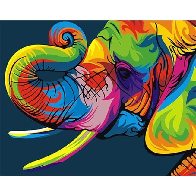 Colorful Elephant – Canvastly DIY Paint By Numbers