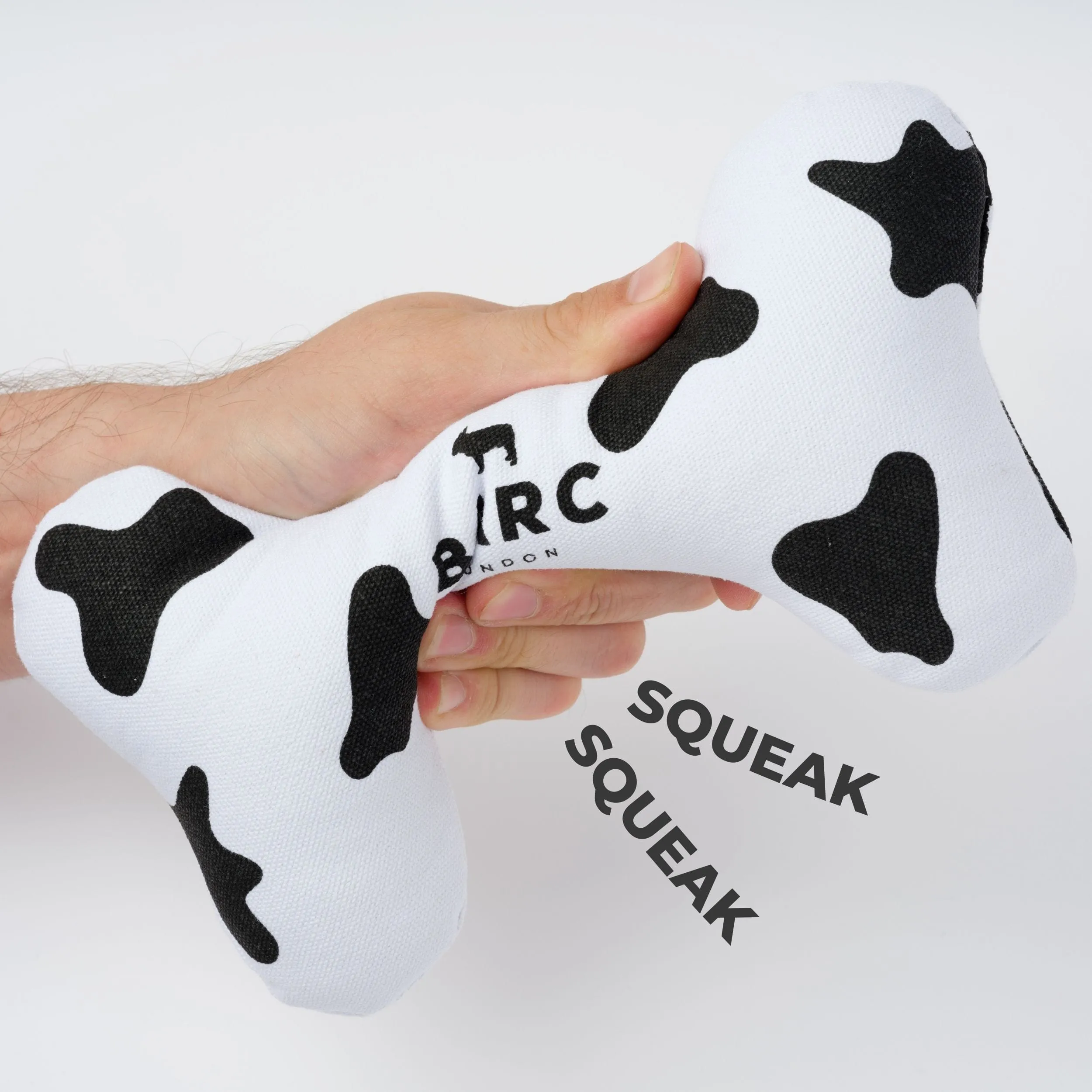 Cow Squeaky Dog Bone Toy