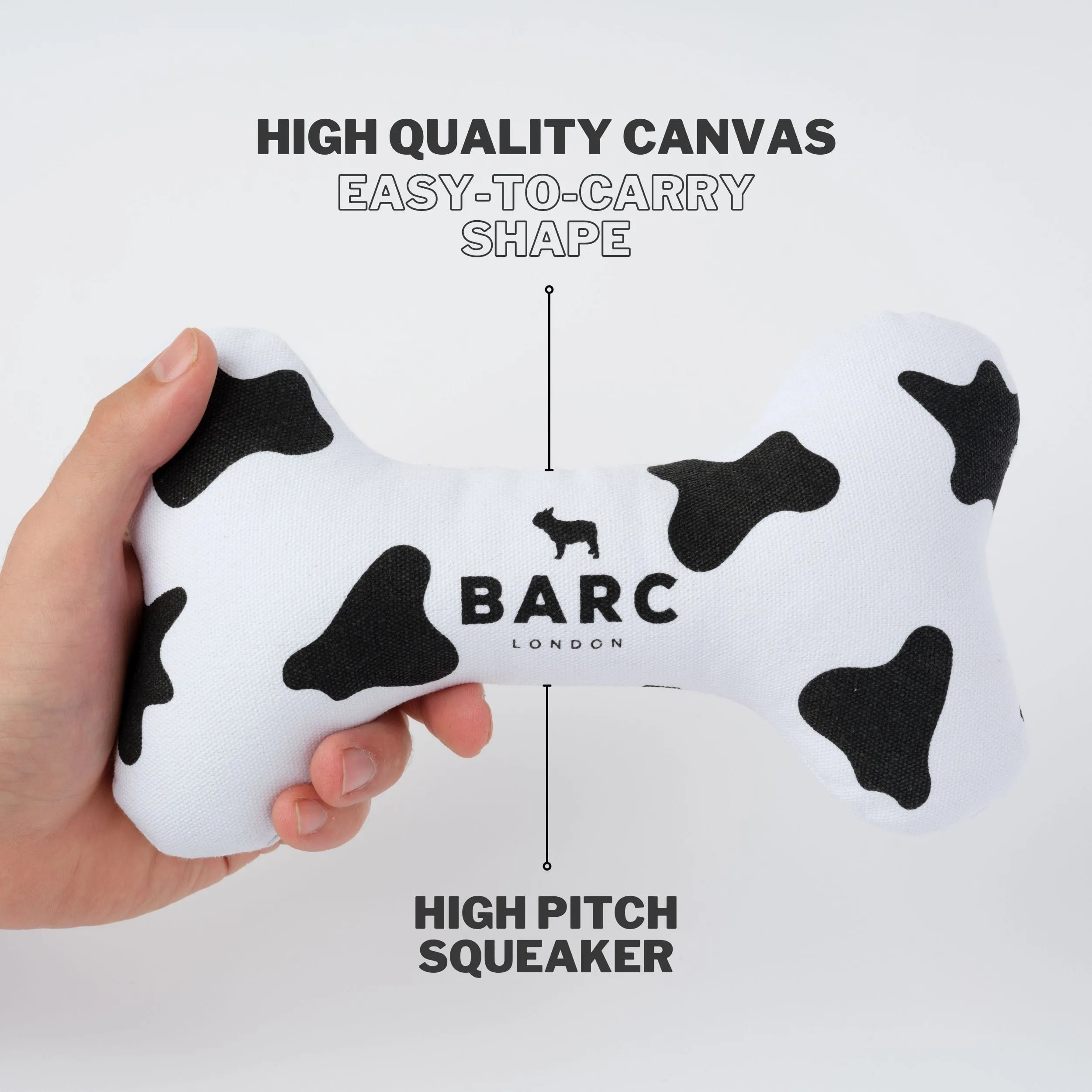 Cow Squeaky Dog Bone Toy