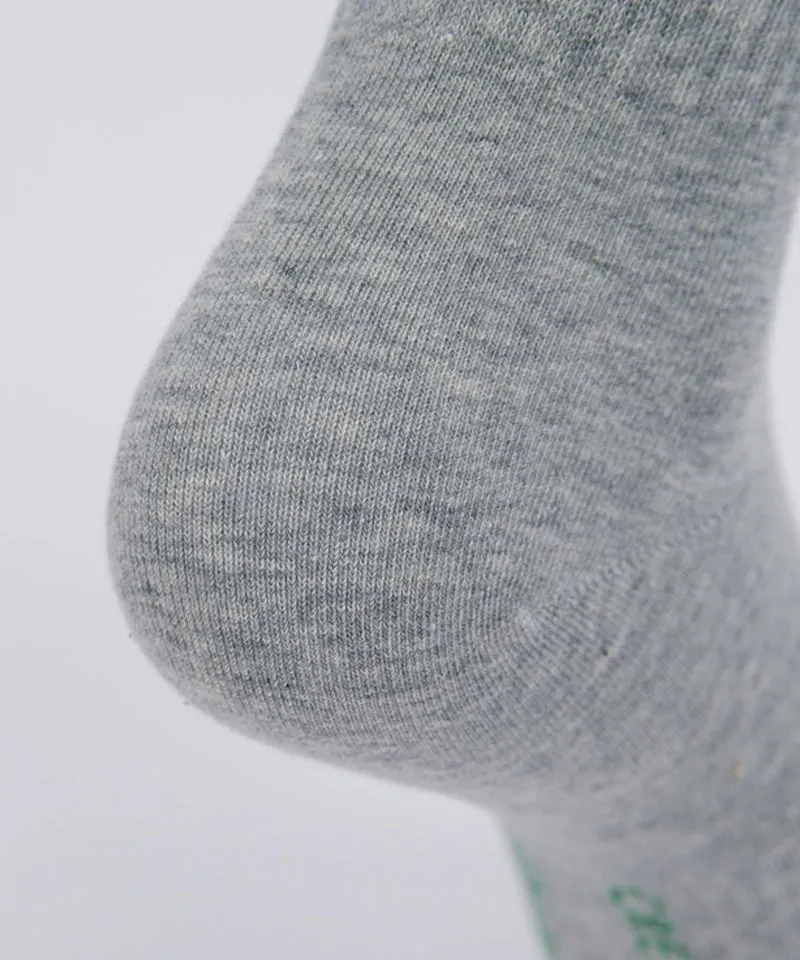 CREVE NINE: Women's Mid Neck Striped Socks - Grey