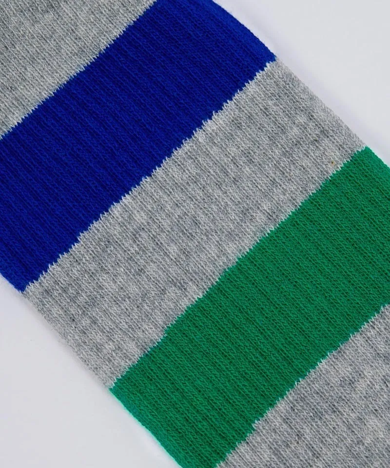 CREVE NINE: Women's Mid Neck Striped Socks - Grey
