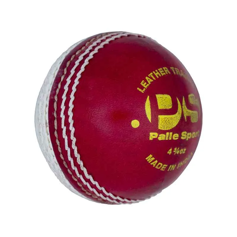 Cricket - Leather Cricket Coaching Ball – One side Red/One Side White
