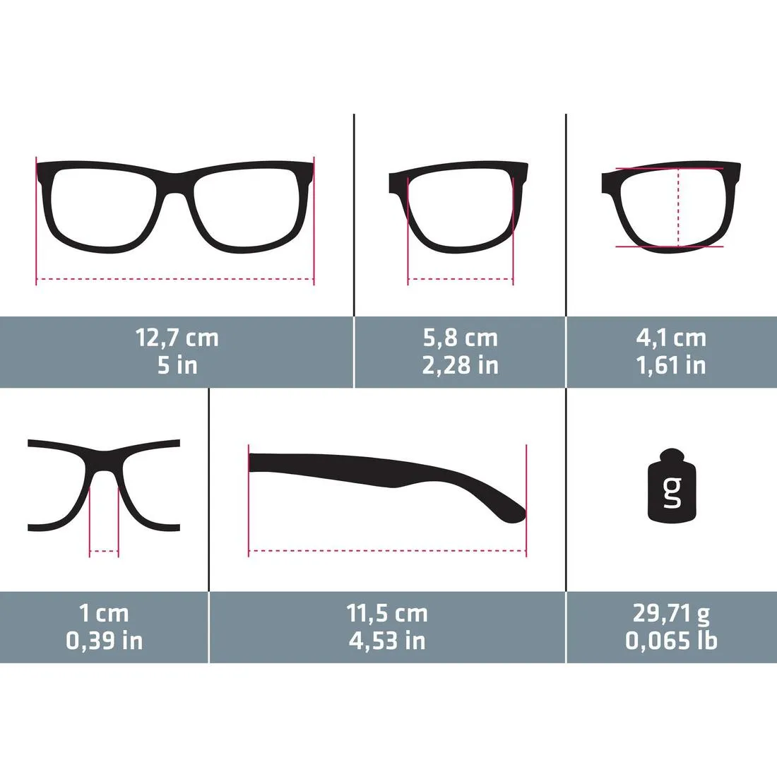 Cycling 900 Red Pack Adult Cycling Sunglasses -4 Interchangeable Lenses - Red