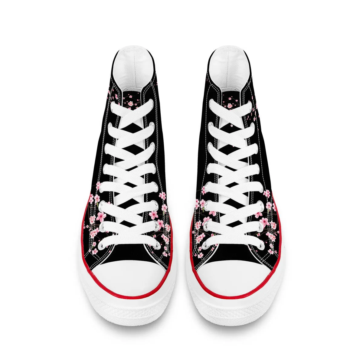 Dark Night Black Sakura  High Top