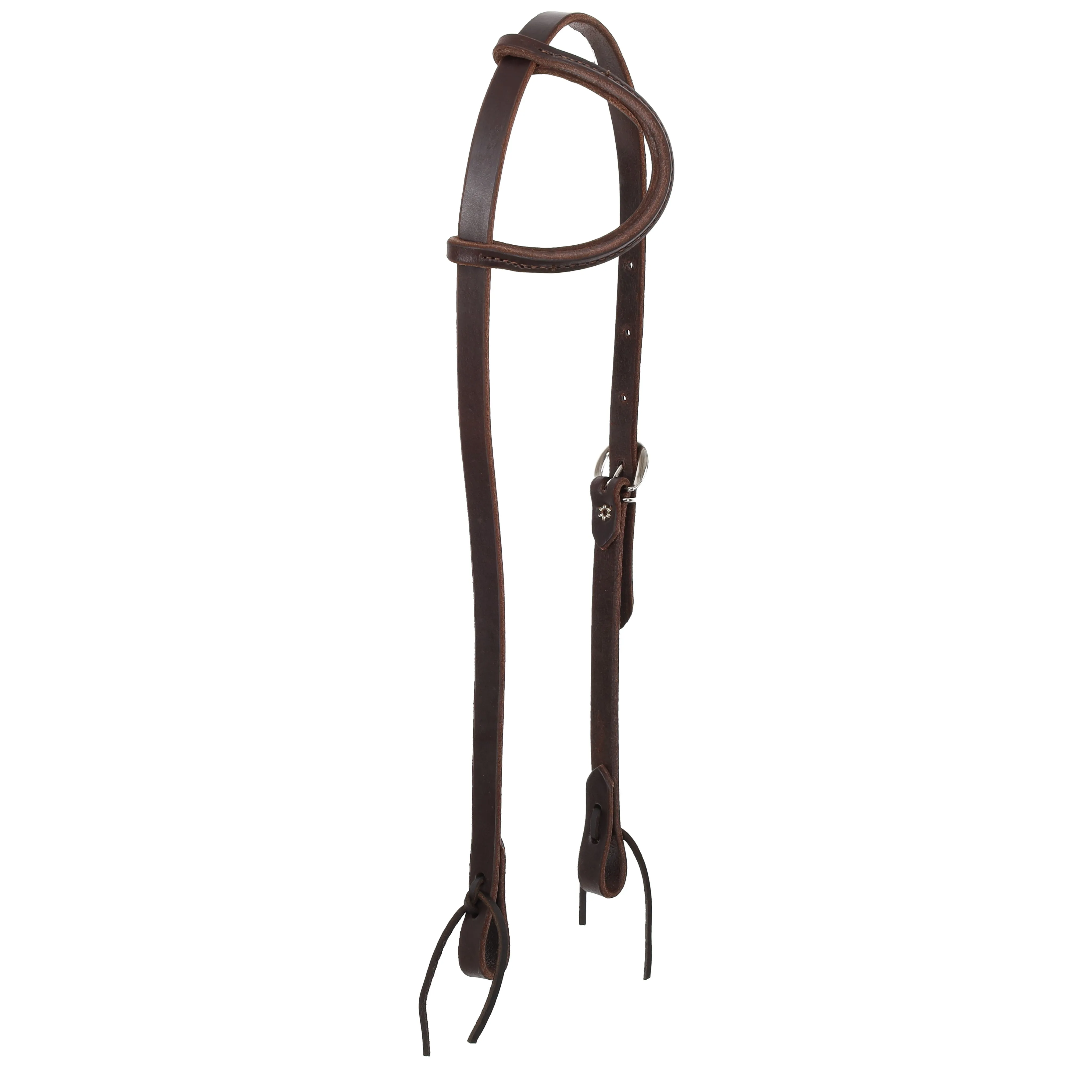 Dark Oiled Premium Harness Leather One Ear Headstall