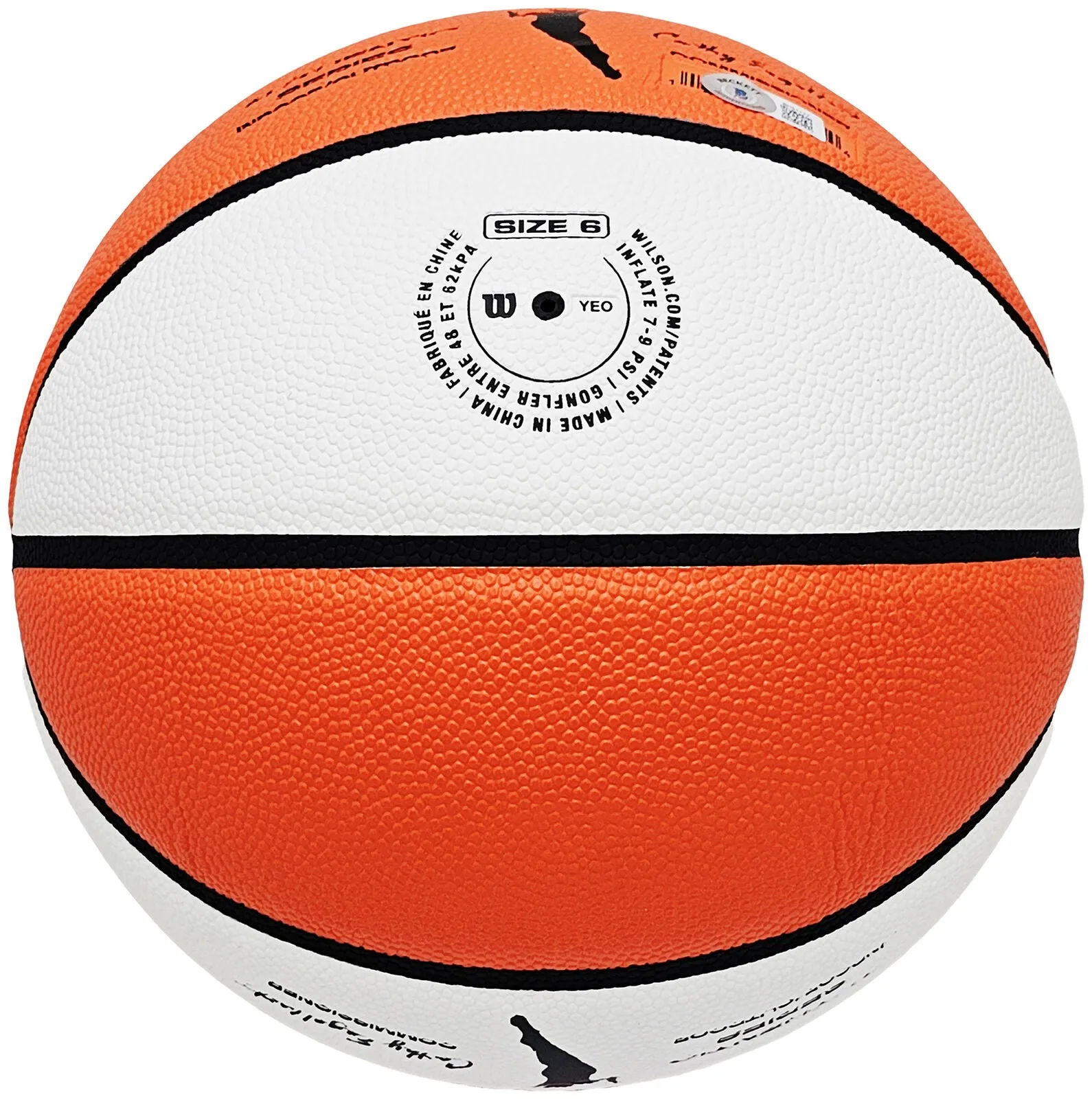 DIANA TAURASI AUTOGRAPHED AUTHENTIC WHITE BASKETBALL MERCURY BECKETT QR 214839