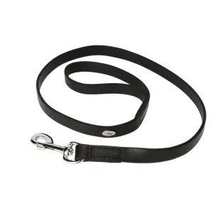 Dingo Gear Black Leather Stitched Leash