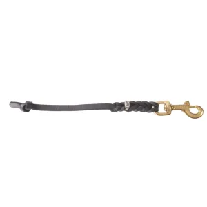 DINGO GEAR Leather short lead - braided with a knot