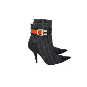 Dior Navy Flight Heeled Boots