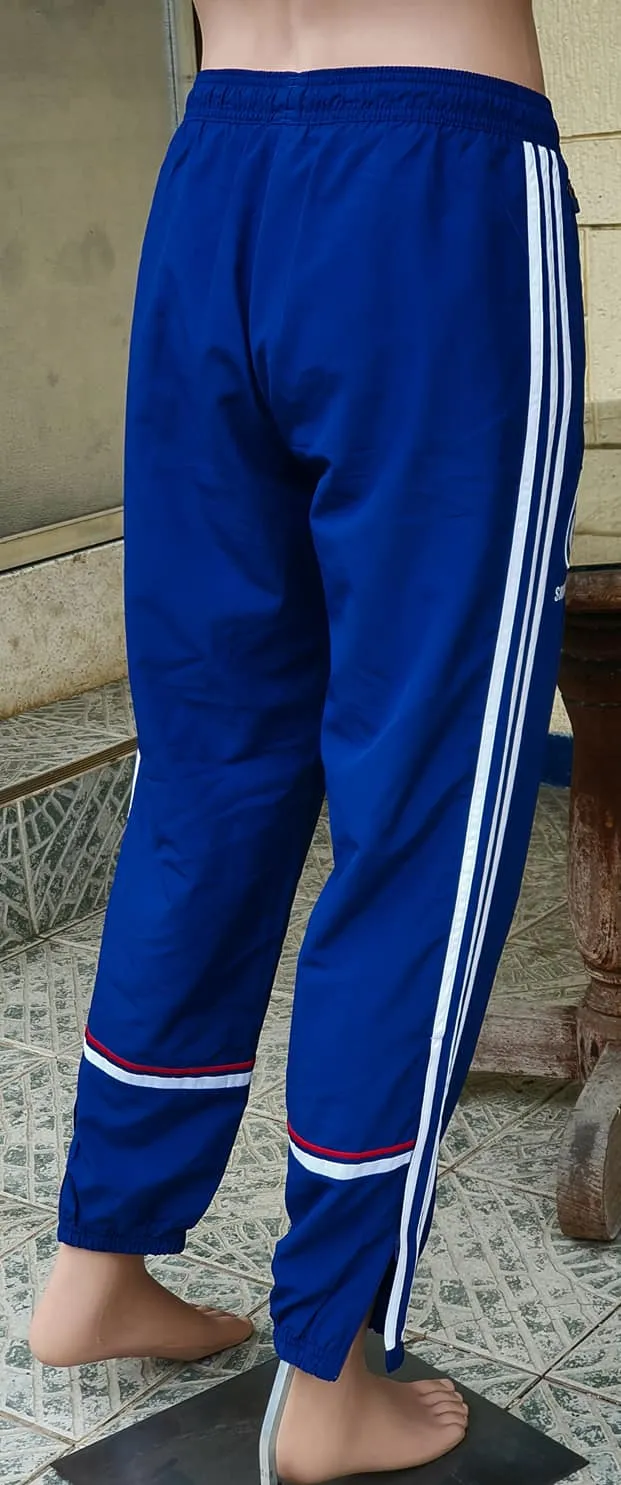 ENGLISH PREMIER CHELSEA 2014-2015 PREMIER & LEAGUE CUP CHAMPION PRESENTATION & TRAINING AUTHENTIC ADIDAS JOGGING PANTS MEDIUM UK SIZE 32"  MODEL G89710