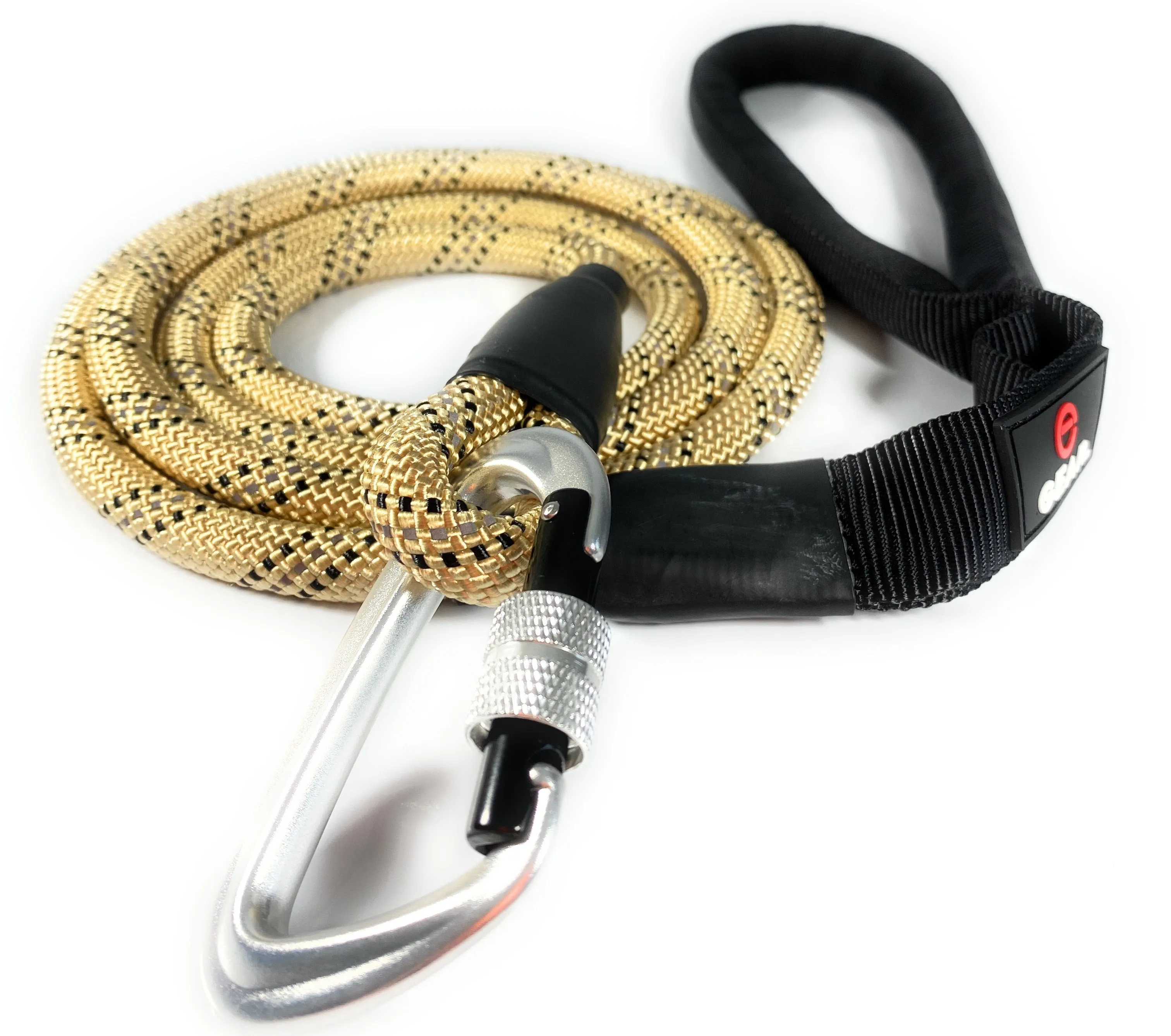 Enthusiast Gear 6' Foot Climbing Rope Dog Leash with Locking Carabiner for Large and Medium Breeds