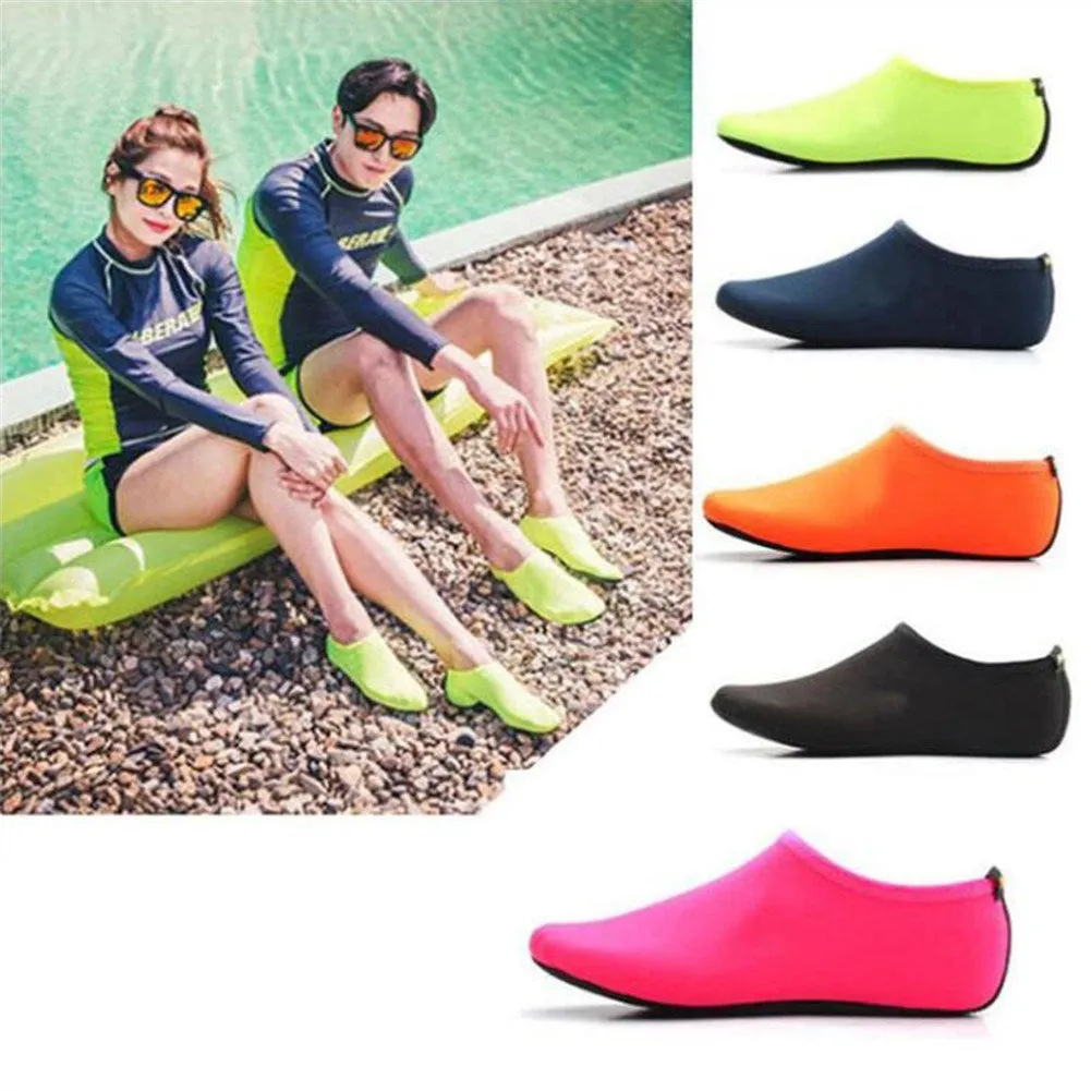 Fashion Barefoot Water Skin Shoes Anti-skid Socks Beach for Swim Surf Yoga Exercise Orange_XL 42-43