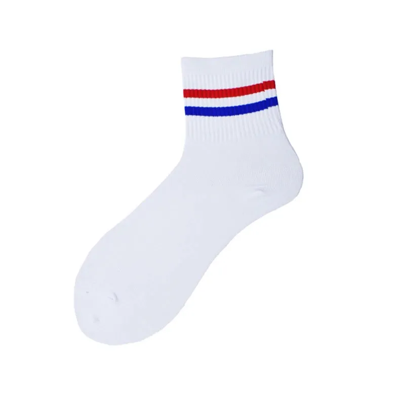 Fashion skate cotton crew socks of Virgin Mary gesture pattern for men women tide brand hip hop funny novelty  white black Funky