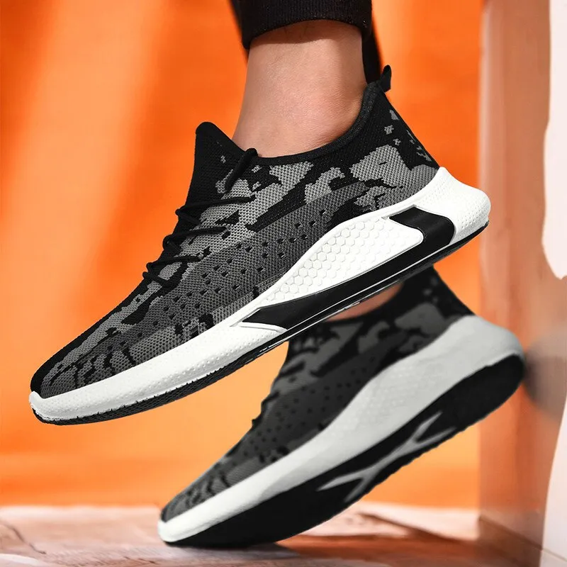 Fashionable breathable running shoes wear-resistant non-slip sneakers Zapatillas Hombre men's outdoor vulcanized casual shoes
