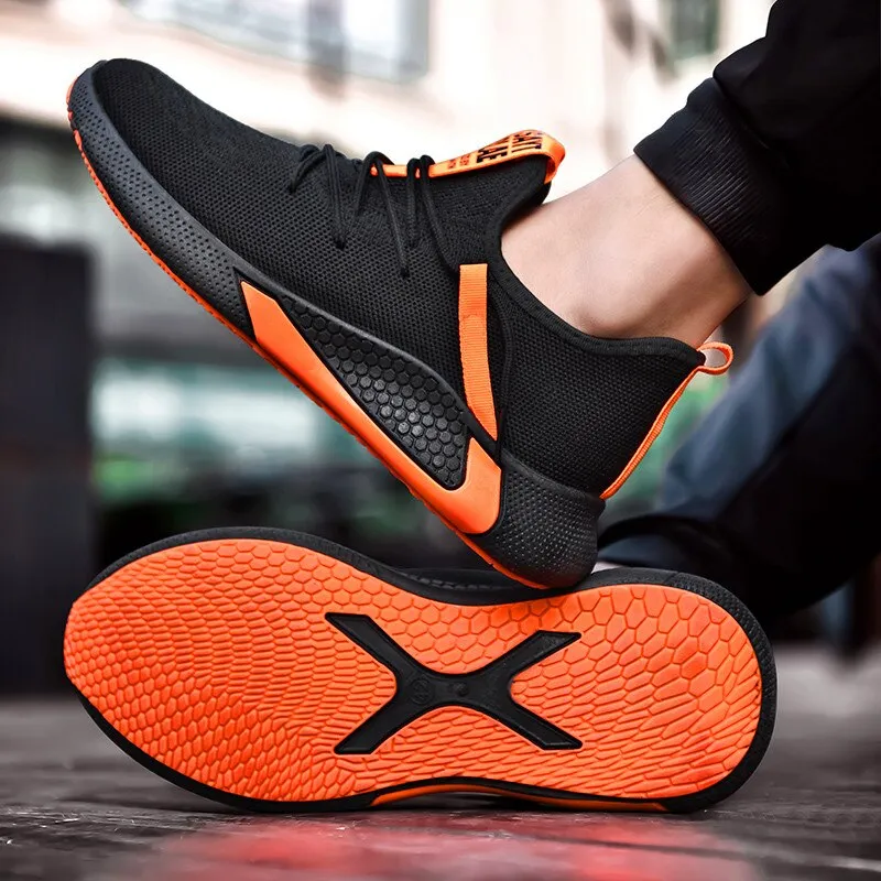 Fashionable breathable running shoes wear-resistant non-slip sneakers Zapatillas Hombre men's outdoor vulcanized casual shoes