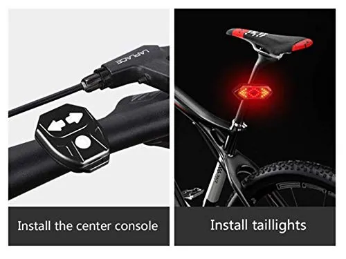 FASTPED ® Bicycle Tail Light USB Rechargable Smart Wireless Remote Control Turn Signal Warning Lamp Bike Taillight
