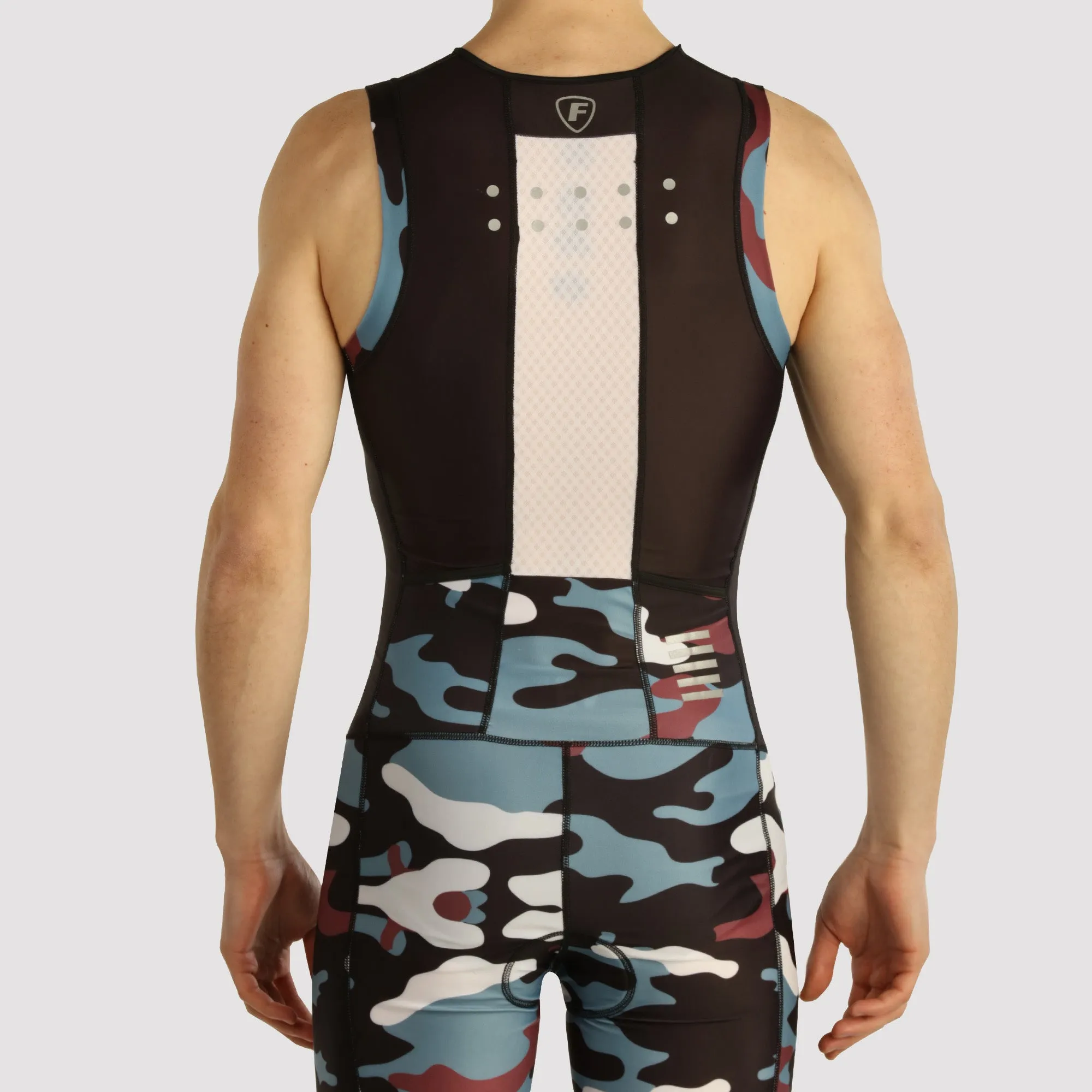 Fdx Camouflage Black Men's & Boy's Padded Triathlon Suit