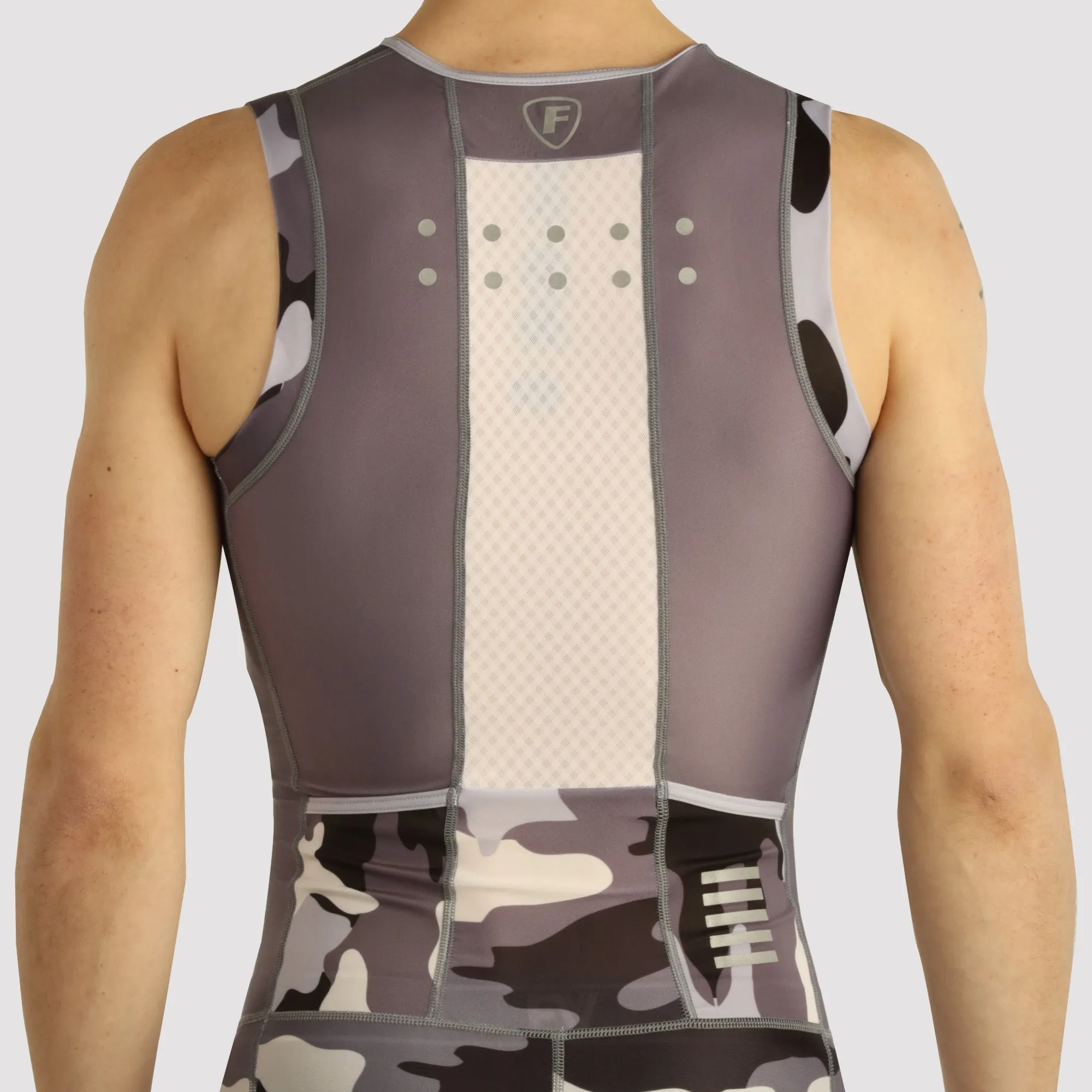 Fdx Camouflage Grey Men's & Boy's Padded Triathlon Suit