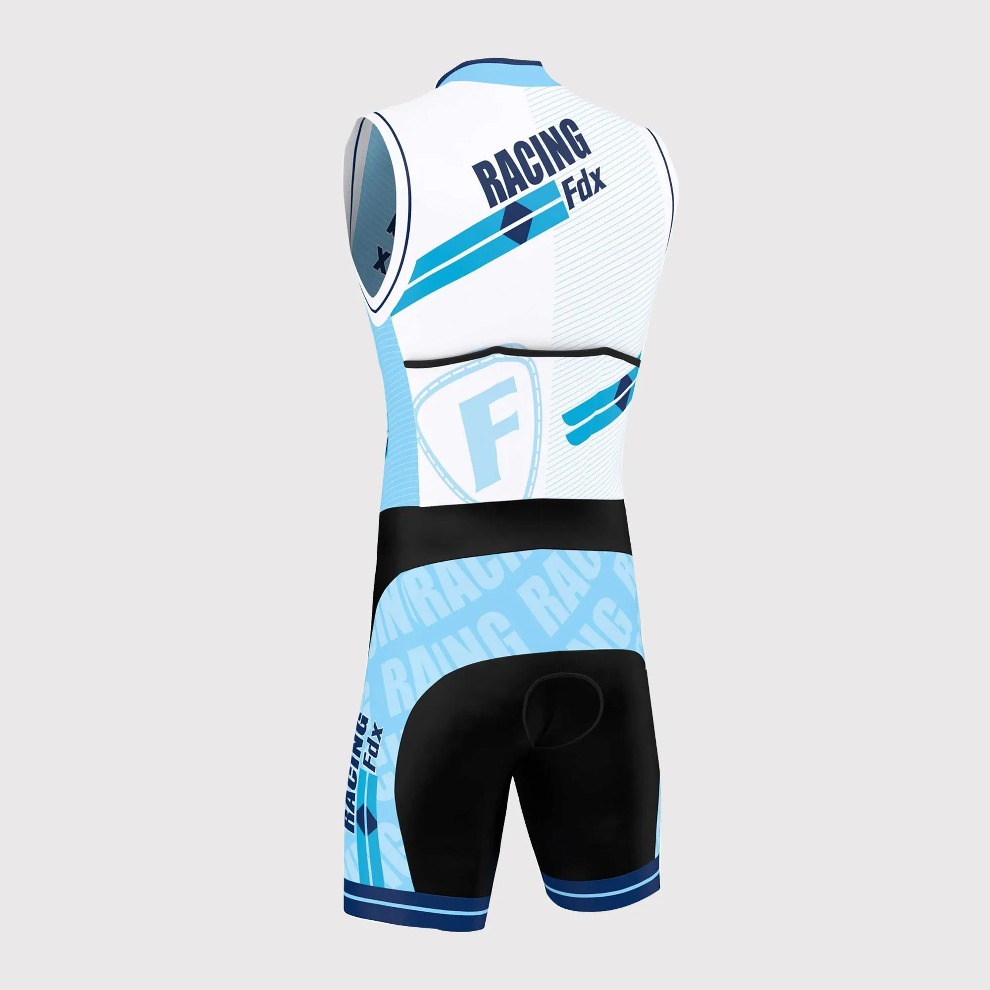 Fdx Core Sky Blue Men's & Boy's Sleeveless Padded Triathlon Suit