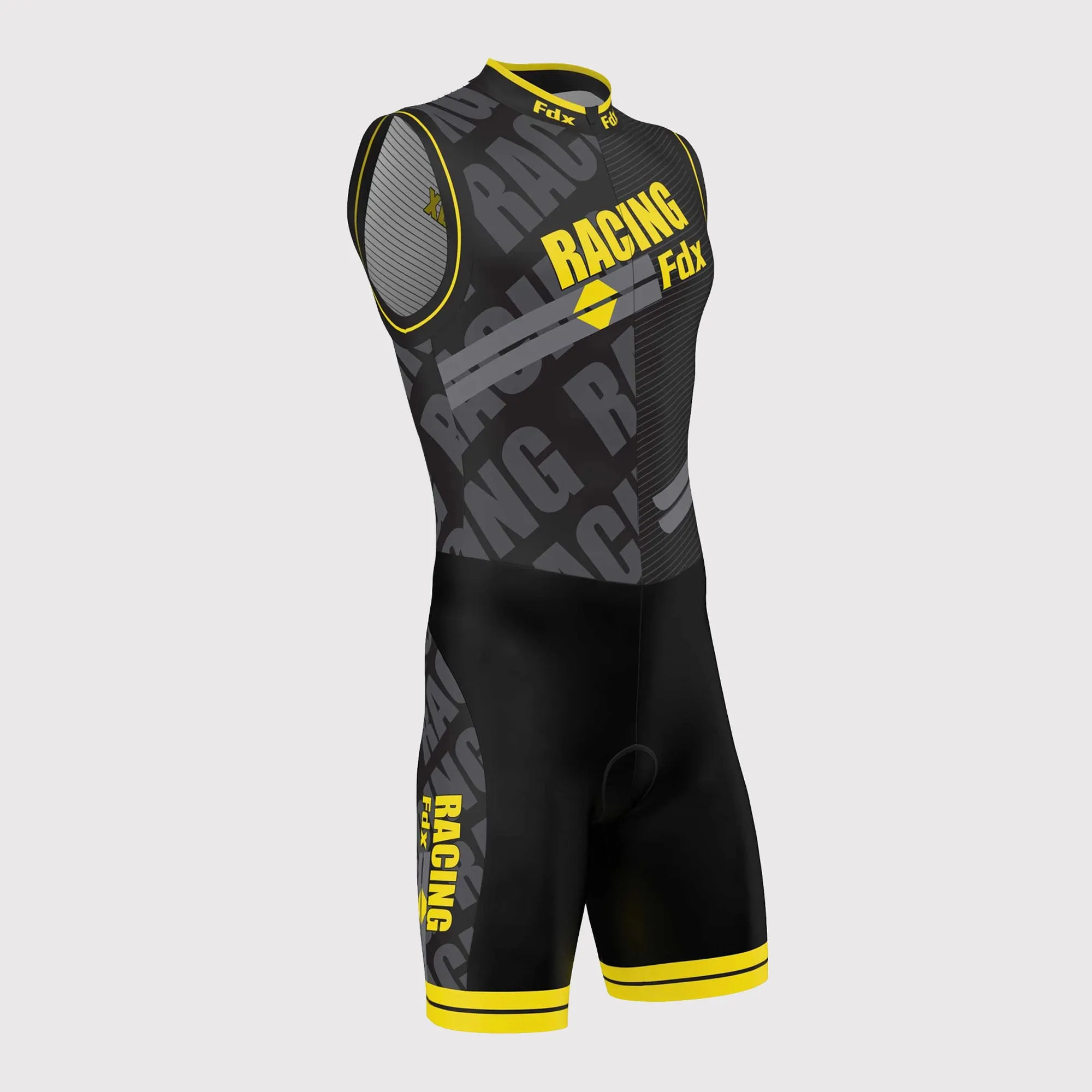 Fdx Core Yellow Men's & Boy's Sleeveless Padded Triathlon Suit