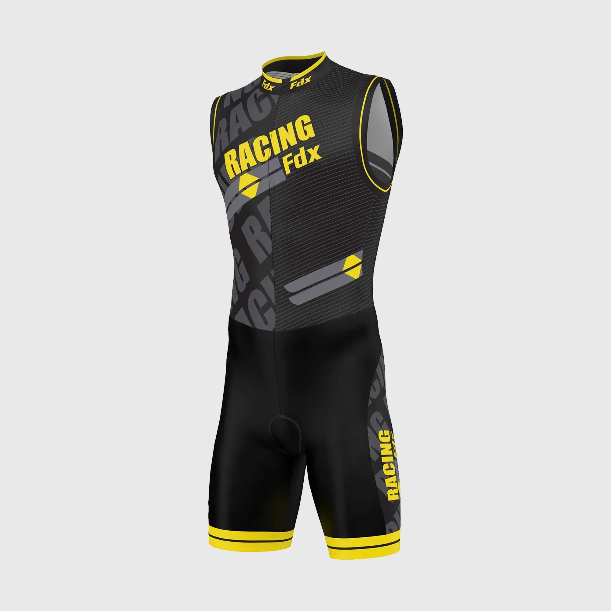 Fdx Core Yellow Men's & Boy's Sleeveless Padded Triathlon Suit