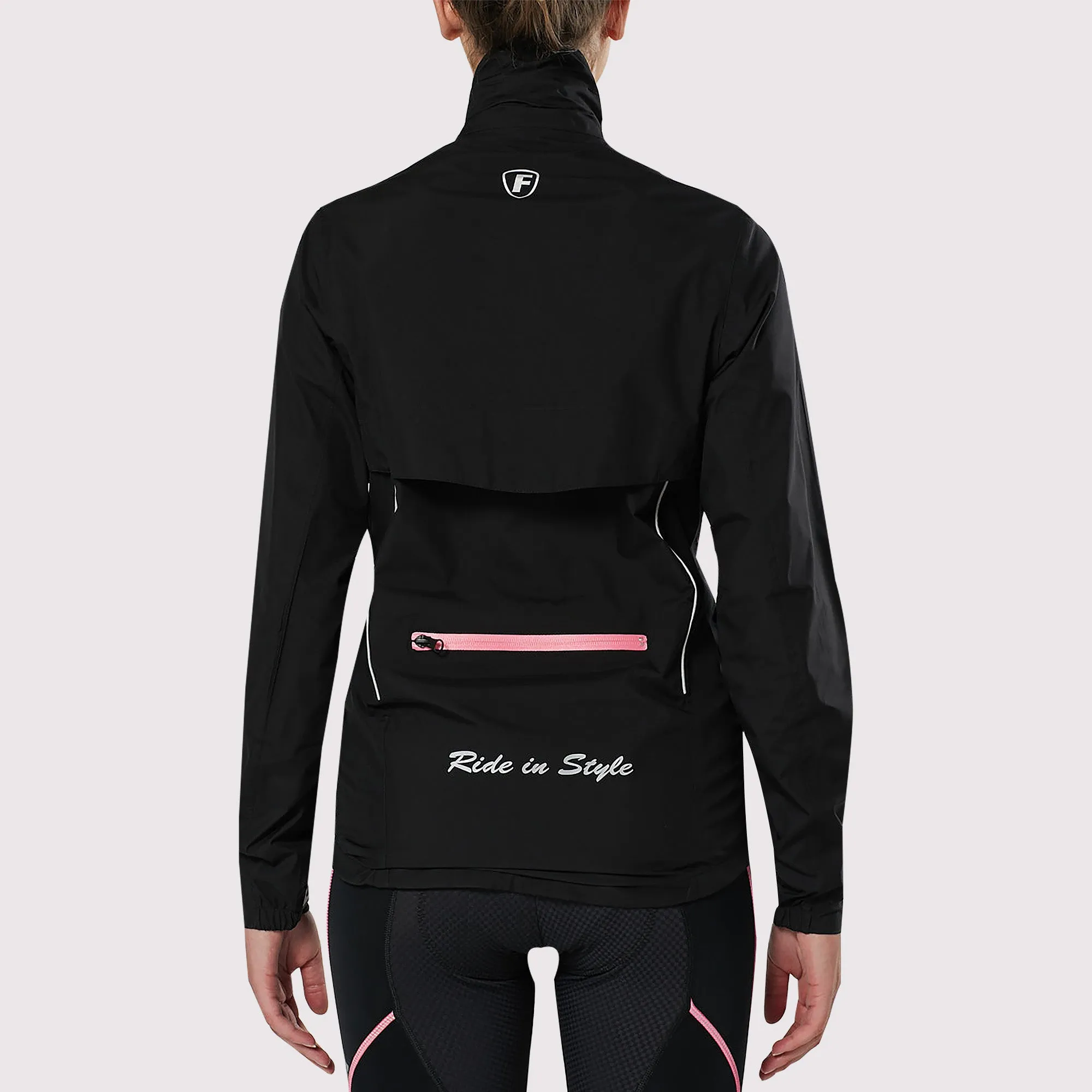 Fdx Evex Women's & Girl's Pink Waterproof Cycling Jacket