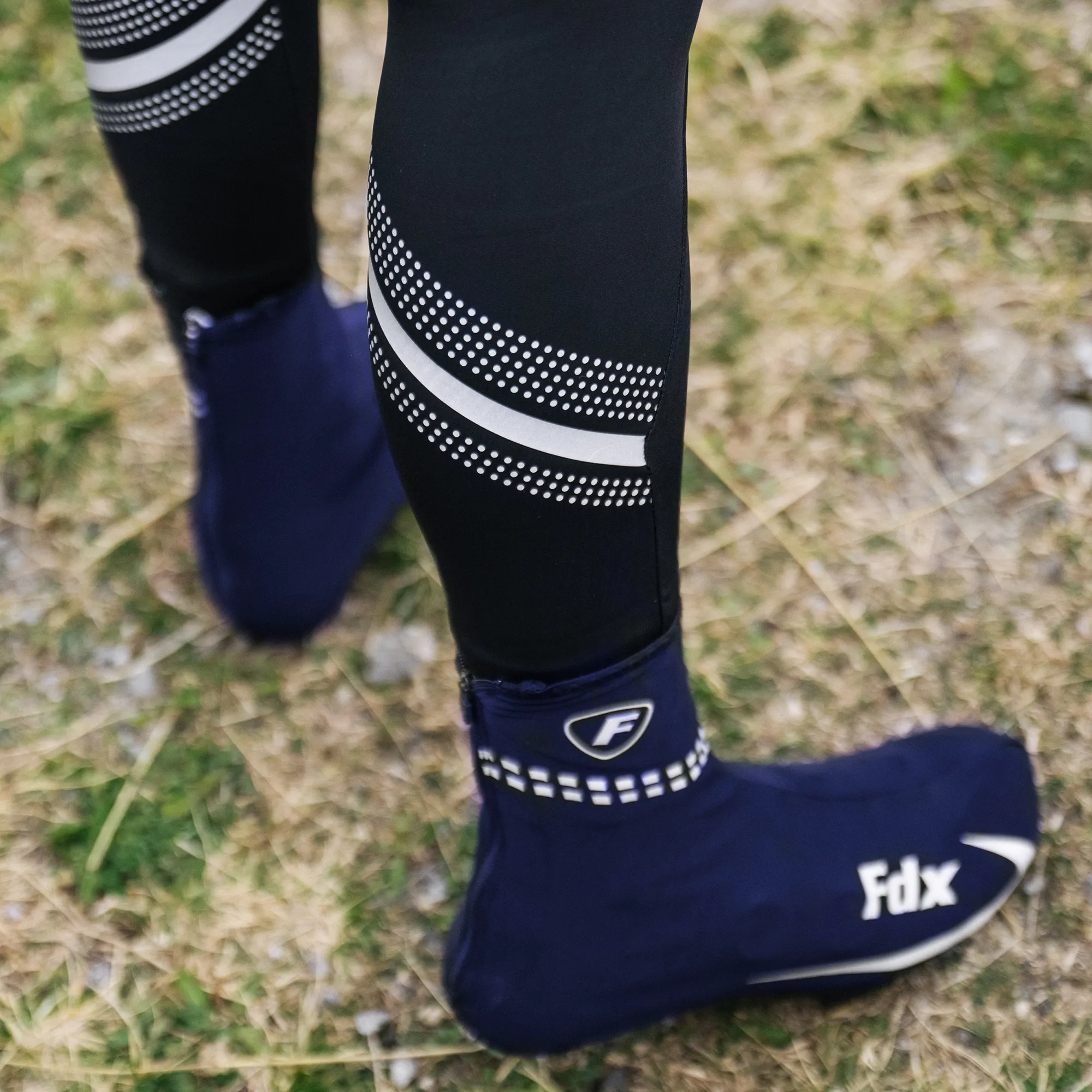 Fdx Sc3 Navy Blue Cycling Shoe Covers