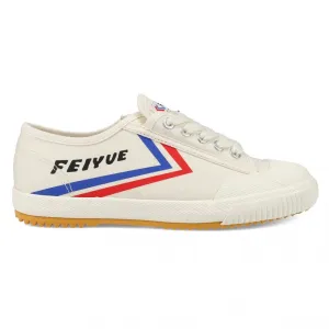 Feiyue Footwear Fe Lo 1920 Canvas Martial Arts/Gym/Lifing Shoes - Ivory / Blue / Red