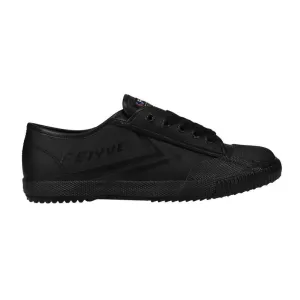 Feiyue Footwear Fe Lo 1920 Faux Leather Martial Arts/Gym/Lifing Shoes - Triple Black Tumbled