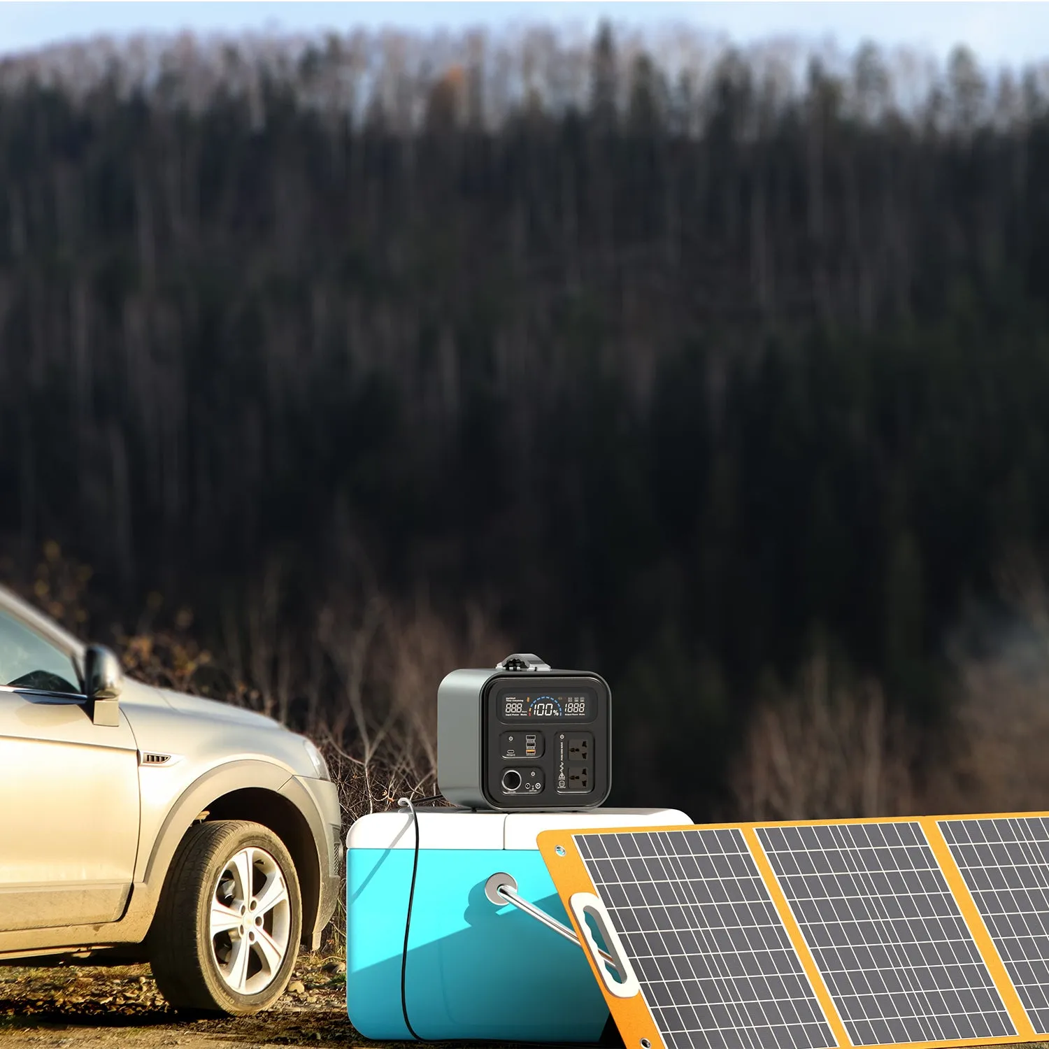 Flashfish TSP100 Foldable Solar Panel | 100W/18V Portable Waterproof USB Energy Solar Cell Charger