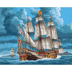 Frigate – Canvastly DIY Paint By Numbers