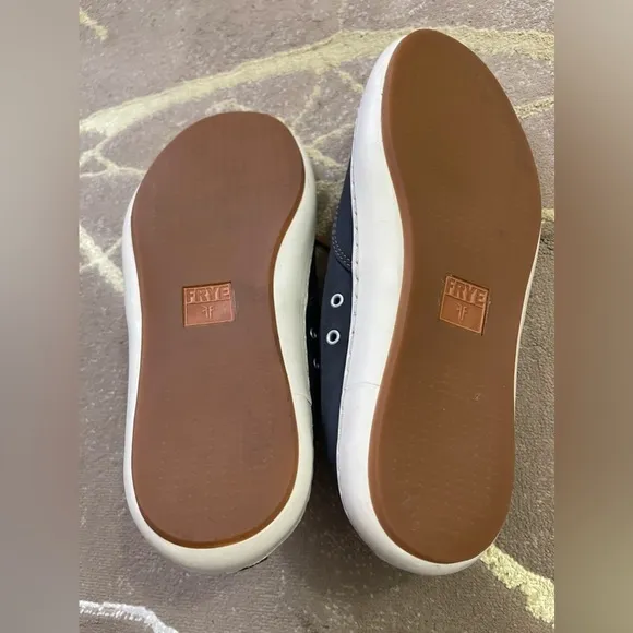 FRYE Men's Norfolk Deck Shoes IndigoSunwash Nubuck Leather size 10