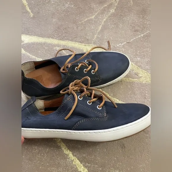 FRYE Men's Norfolk Deck Shoes IndigoSunwash Nubuck Leather size 10