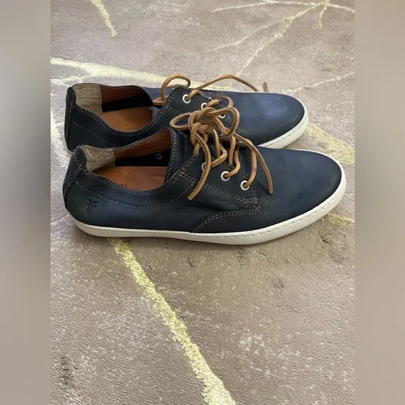 FRYE Men's Norfolk Deck Shoes IndigoSunwash Nubuck Leather size 10