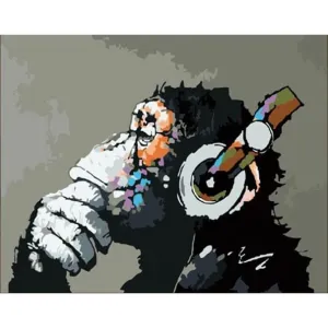 Funky Monkey - Canvastly DIY Paint By Numbers