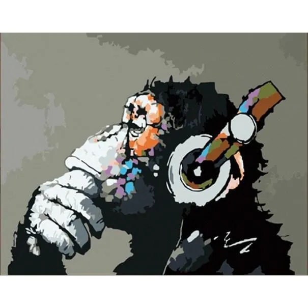 Funky Monkey - Canvastly DIY Paint By Numbers