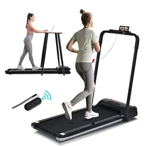 FYC 2 in 1 Folding Under Desk Treadmill, Foldable Electric Running Machine, No Installation Required, Walking Jogging Pad Exercise Fitness Treadmill for Office/Apartment, Save Space