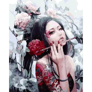 Geisha - Canvastly DIY Paint By Numbers