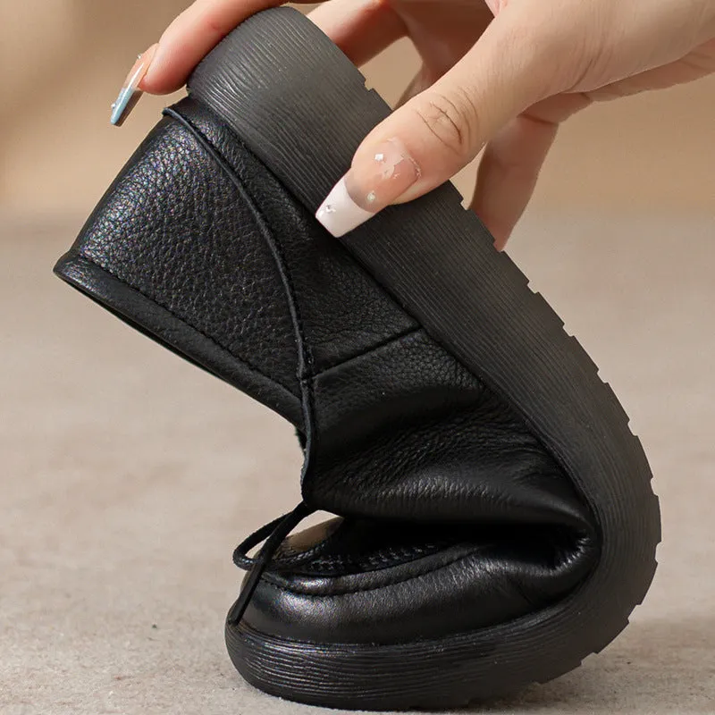 Genuine Leather Slip-on Women's Autumn Comfortable Non-slip Flat Shoes