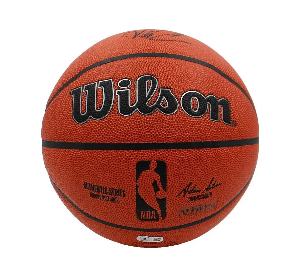 Giannis Antetokounmpo & Damian Lillard Signed Milwaukee Bucks Wilson Basketball