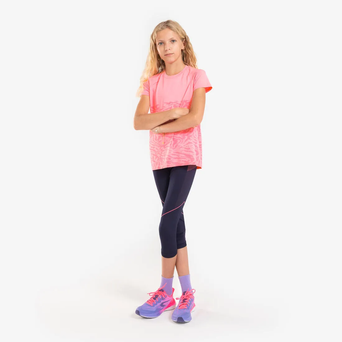 Girl's KIPRUN CARE 900 Seamless Running T-shirt - pink